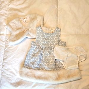 Cat & Jack Girls 3-piece Dress & Shrug